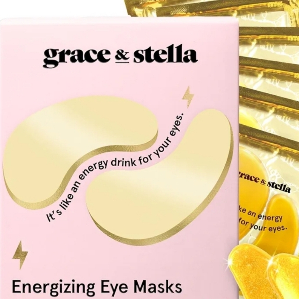 12 Pairs Of Grace & Stella Energizing Under Eye Mask - Gold. NWT